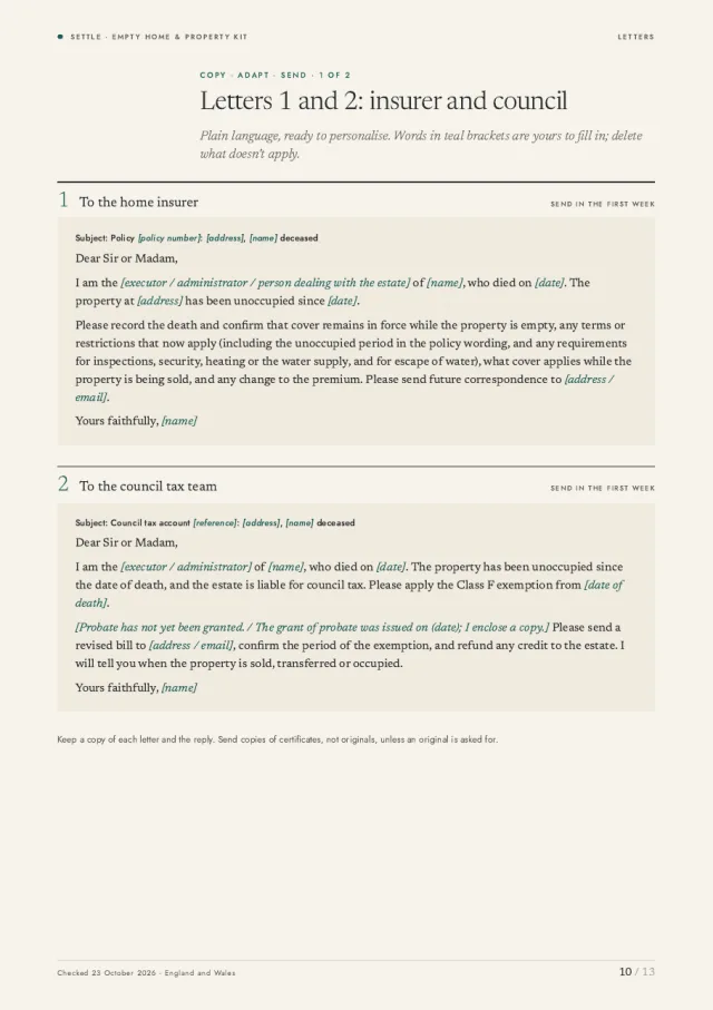 Page 10: ready-worded letters